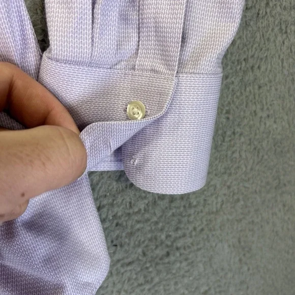 Charles Tyrwhitt Shirt Mens Size 16.5 36 Purple Slim Fit Long Sleeve Button Up‎ - Picture 5 of 7